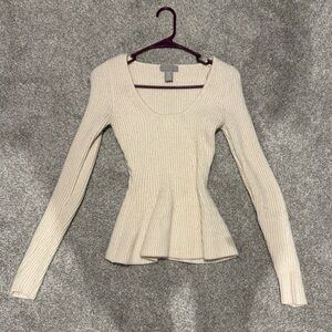 Elegant Cream Women's Sweater